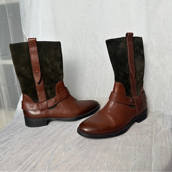 Tommy Hilfiger Equestrian Hamilton 8C Ranger Biker Boots Suede Leather - Picture 17 of 17